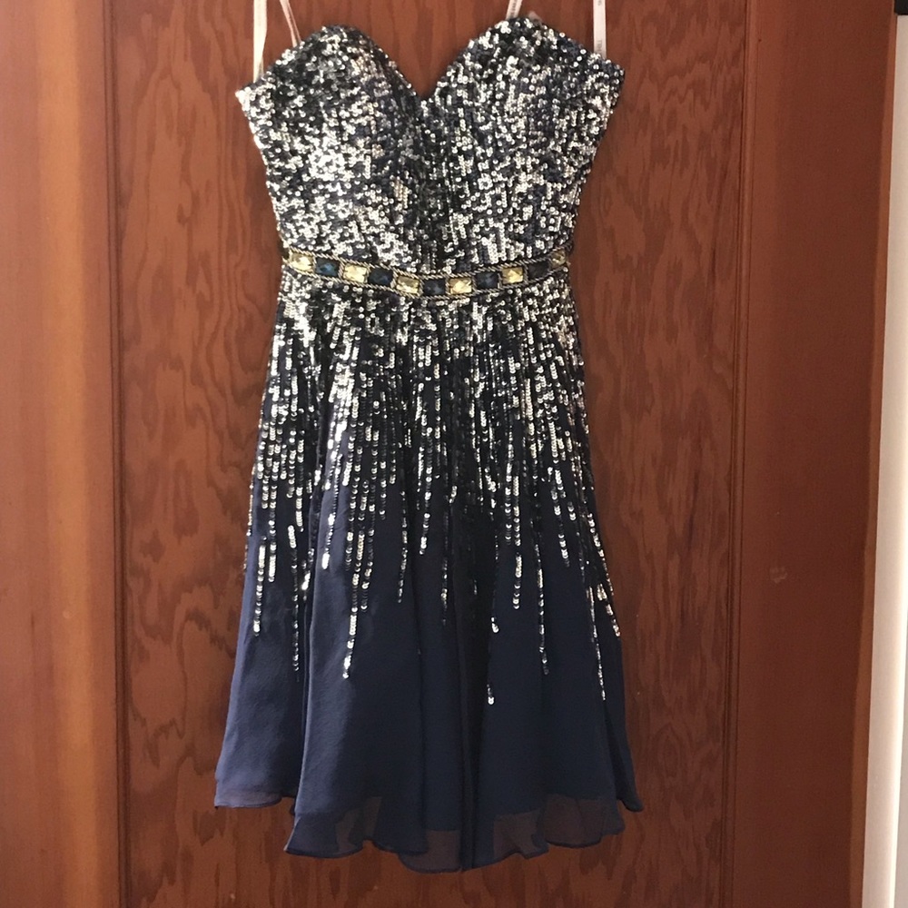 Sherri Hill style 8528 navy prom/spring formal